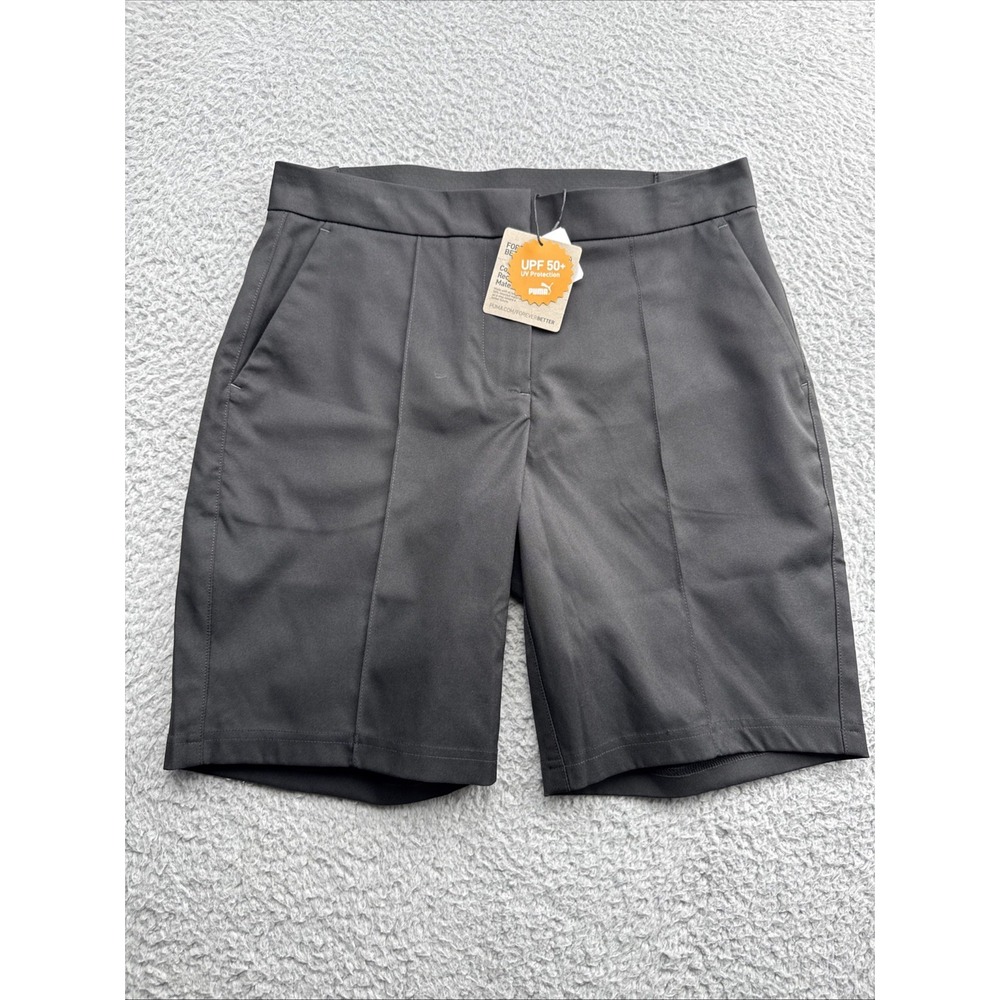 Puma Golf Bermuda Shorts Womens Small Black Athletic Tennis 623886-01
